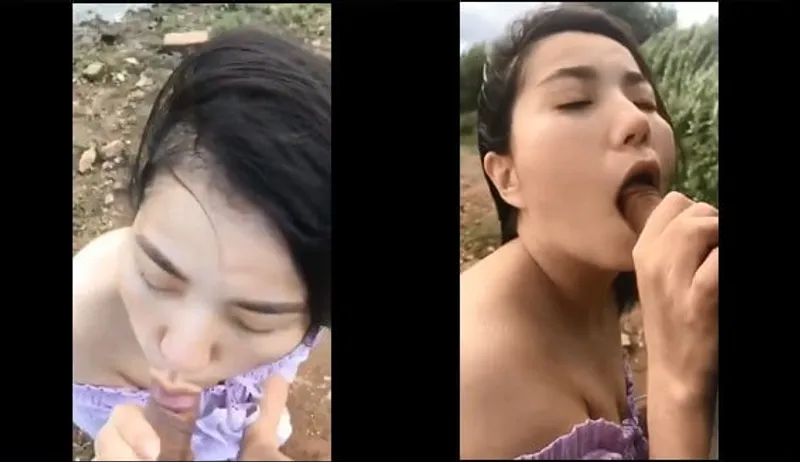 Em gái bj cho gấu bên bờ sông